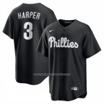 Camiseta Beisbol Hombre Philadelphia Phillies Bryce Harper Lights Out Replica Negro