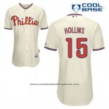 Camiseta Beisbol Hombre Philadelphia Phillies Dave Hollins 15 Crema Alterno Cool Base