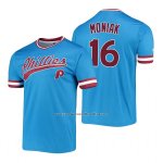 Camiseta Beisbol Hombre Philadelphia Phillies Mickey Moniak Cooperstown Collection Stitches Azul Camiseta Beisbol Hombre Philadelphia Phillies Mickey Moniak Cooperstown Collection Stitches Azul