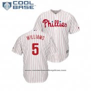Camiseta Beisbol Hombre Philadelphia Phillies Nick Williams Cool Base Primera Blanco