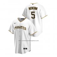 Camiseta Beisbol Hombre Pittsburgh Pirates Guillermo Heredia Replica Primera Blanco