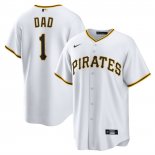 Camiseta Beisbol Hombre Pittsburgh Pirates NO 1 Dad Primera Replica Blanco
