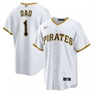 Camiseta Beisbol Hombre Pittsburgh Pirates NO 1 Dad Primera Replica Blanco
