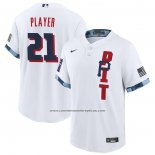 Camiseta Beisbol Hombre Pittsburgh Pirates Personalizada 2021 All Star Replica Blanco