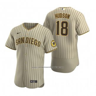 Camiseta Beisbol Hombre San Diego Padres Daniel Hudson Autentico Alterno Marron