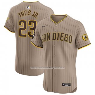 Camiseta Beisbol Hombre San Diego Padres Fernando Tatis Jr. Replica Alterno Marron