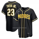 Camiseta Beisbol Hombre San Diego Padres Fernando Tatis Jr Fashion Replica Negro
