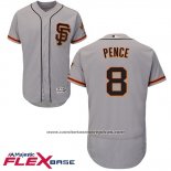 Camiseta Beisbol Hombre San Francisco Giants 8 Hunter Pence Gris Flex Base