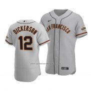 Camiseta Beisbol Hombre San Francisco Giants Alex Dickerson Autentico Road Gris