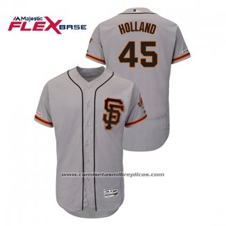 Camiseta Beisbol Hombre San Francisco Giants Derek Holland Autentico Flex Base Gris