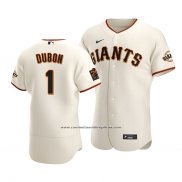 Camiseta Beisbol Hombre San Francisco Giants Mauricio Dubon Autentico Primera Crema