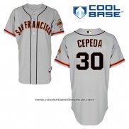 Camiseta Beisbol Hombre San Francisco Giants Orlando Cepeda 30 Gris Cool Base