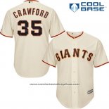 Camiseta Beisbol Hombre San Francisco Giants Randy Johnson Crema Cool Base Jugador