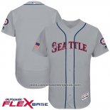 Camiseta Beisbol Hombre Seattle Mariners 2017 Estrellas y Rayas Gris Flex Base