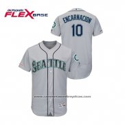 Camiseta Beisbol Hombre Seattle Mariners Edwin Encarnacion 150th Aniversario Patch Autentico Flex Base Gris