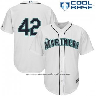 Camiseta Beisbol Hombre Seattle Mariners Jackie Robinson Blanco Cool Base