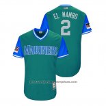 Camiseta Beisbol Hombre Seattle Mariners Jean Segura 2018 LLWS Players Weekend El Mambo Aqua