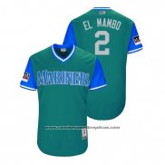 Camiseta Beisbol Hombre Seattle Mariners Jean Segura 2018 LLWS Players Weekend El Mambo Aqua