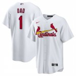 Camiseta Beisbol Hombre St. Louis Cardinals NO 1 Dad Primera Replica Blanco