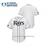 Camiseta Beisbol Hombre Tampa Bay Rays 2019 Postemporada Cool Base Blanco