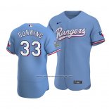 Camiseta Beisbol Hombre Texas Rangers Dane Dunning Autentico Alterno Azul