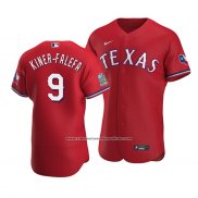 Camiseta Beisbol Hombre Texas Rangers Isiah Kiner Falefa Autentico Alterno Rojo