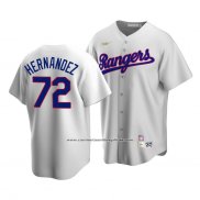 Camiseta Beisbol Hombre Texas Rangers Jonathan Hernandez Cooperstown Collection Primera Blanco