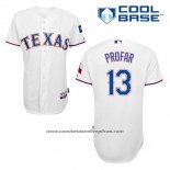 Camiseta Beisbol Hombre Texas Rangers Jurickson Profar 13 Blanco Primera Cool Base