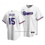 Camiseta Beisbol Hombre Texas Rangers Nick Solak Replica Primera Blanco