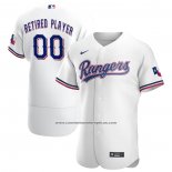 Camiseta Beisbol Hombre Texas Rangers Primera Pick-A-Player Retired Roster Autentico Blanco