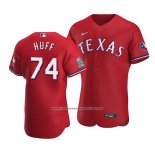 Camiseta Beisbol Hombre Texas Rangers Sam Huff Autentico Alterno 2020 Rojo