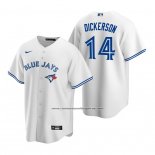 Camiseta Beisbol Hombre Toronto Blue Jays Corey Dickerson Replica Primera Blanco Azul