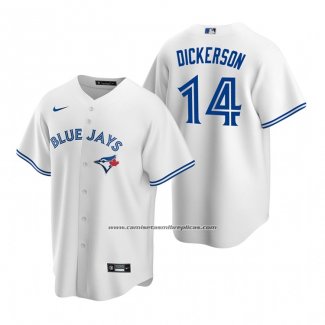 Camiseta Beisbol Hombre Toronto Blue Jays Corey Dickerson Replica Primera Blanco Azul