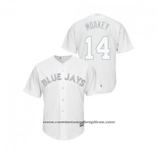 Camiseta Beisbol Hombre Toronto Blue Jays Justin Smoak 2019 Players Weekend Replica Blanco