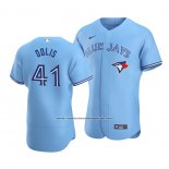 Camiseta Beisbol Hombre Toronto Blue Jays Rafael Dolis Autentico Alterno Azul2