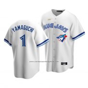 Camiseta Beisbol Hombre Toronto Blue Jays Shun Yamaguchi Cooperstown Collection Primera Blanco