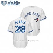 Camiseta Beisbol Hombre Toronto Blue Jays Steve Pearce Cool Base Primera Blanco