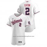 Camiseta Beisbol Hombre Washington Nationals Adam Eaton Autentico 2020 Alterno Blanco