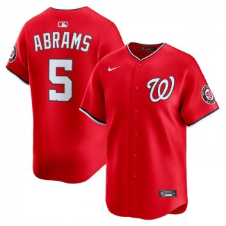 Camiseta Beisbol Hombre Washington Nationals CJ Abrams Alterno Limited Rojo