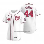 Camiseta Beisbol Hombre Washington Nationals Daniel Hudson Autentico Primera 2020 Blanco