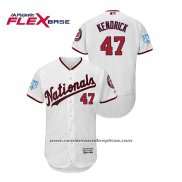 Camiseta Beisbol Hombre Washington Nationals Howie Kendrick 2019 Entrenamiento de Primavera Flex Base Blanco