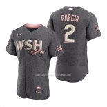 Camiseta Beisbol Hombre Washington Nationals Luis Garcia 2022 City Connect Autentico Gris