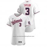 Camiseta Beisbol Hombre Washington Nationals Michael A. Taylor Autentico 2020 Alterno Blanco
