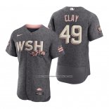 Camiseta Beisbol Hombre Washington Nationals Sam Clay 2022 City Connect Autentico Gris