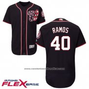 Camiseta Beisbol Hombre Washington Nationals Wilson Ramos Azul Autentico Collection Flex Base