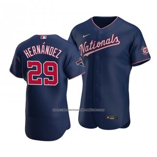 Camiseta Beisbol Hombre Washington Nationals Yadiel Hernandez Autentico Alterno 2020 Azul