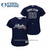 Camiseta Beisbol Mujer Atlanta Braves Josh Donaldson Cool Base Alterno Azul