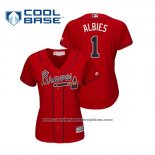 Camiseta Beisbol Mujer Atlanta Braves Ozzie Albies Cool Base Alterno 2019 Rojo