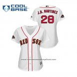 Camiseta Beisbol Mujer Boston Red Sox J.d. Martinez 2019 Gold Program Cool Base Blanco