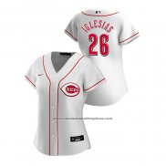 Camiseta Beisbol Mujer Cincinnati Reds Raisel Iglesias 2020 Replica Primera Blanco